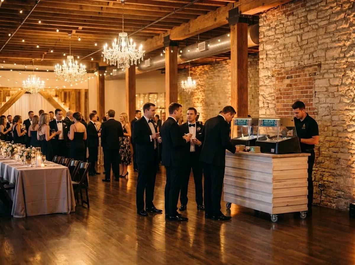 La Vita Espresso gelato catering at a wedding reception in Minneapolis
