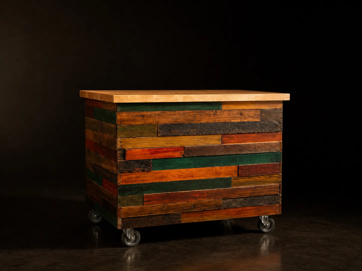 Japanese Shou Sugi Ban charred wood coffee cart for Minneapolis coffee cart catering by La Vita Espresso
